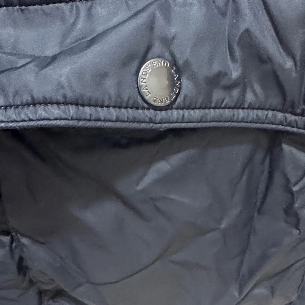 Lands’ End Men’s Down Puffer Jacket L 42-44 Black Winter Coat